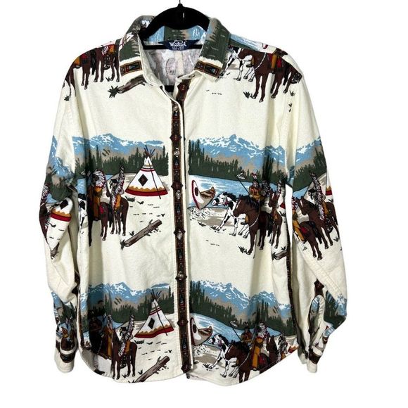 Woolrich Tops - Women's Vintage Woolrich Tribal button down Flannel Shirt Size L